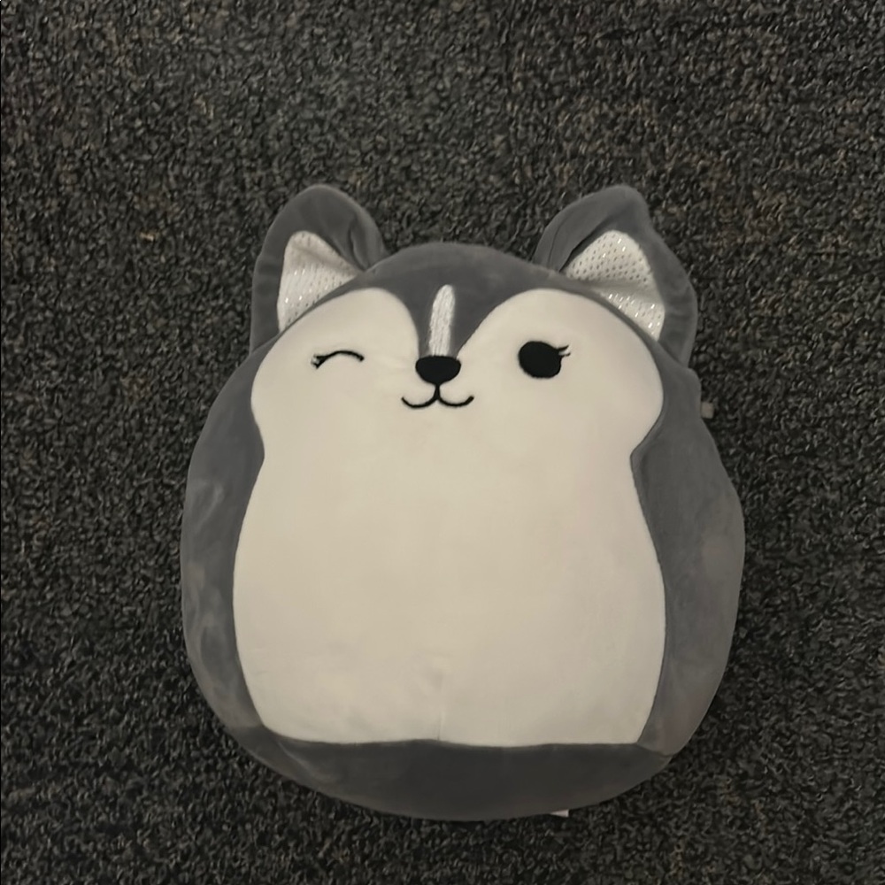 Gray and White Plush Pet Toy squishmellow